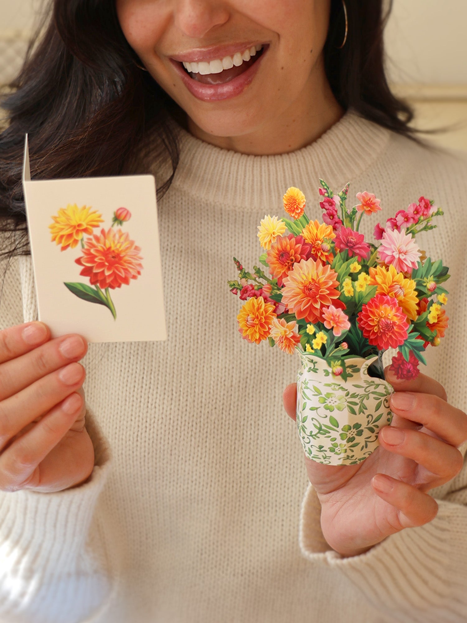 Mini Dahlia Sunrise Pop-Up Card