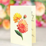 Mini Dahlia Sunrise Pop-Up Card