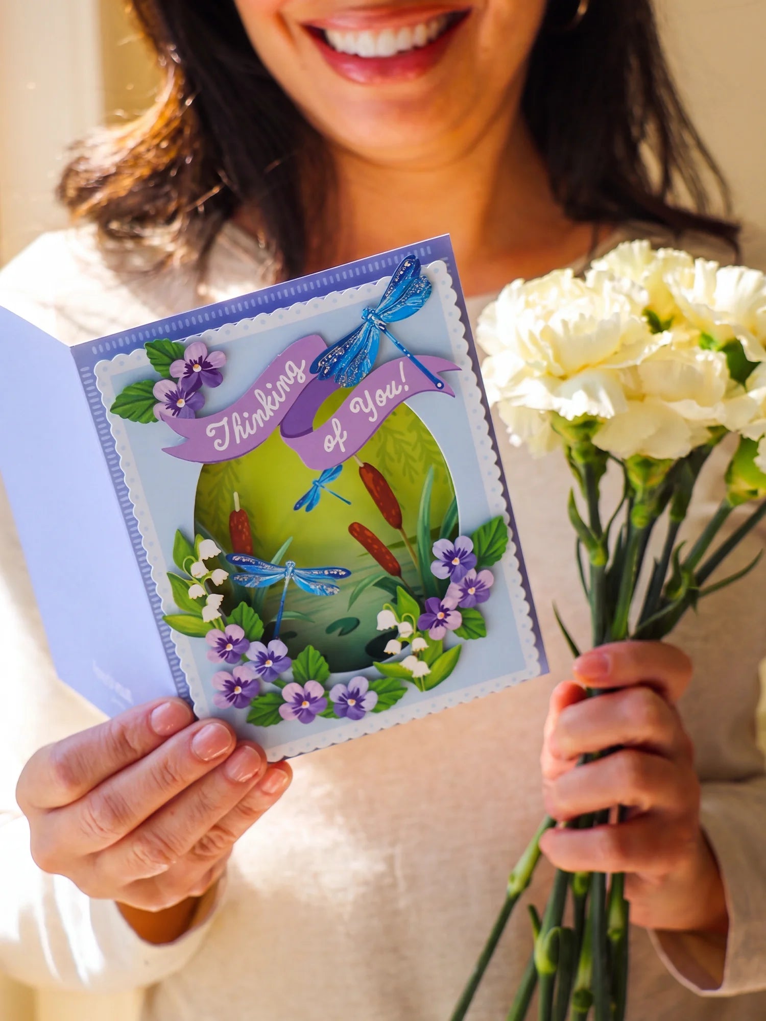 Thinking of You Dragonflies Layered Card