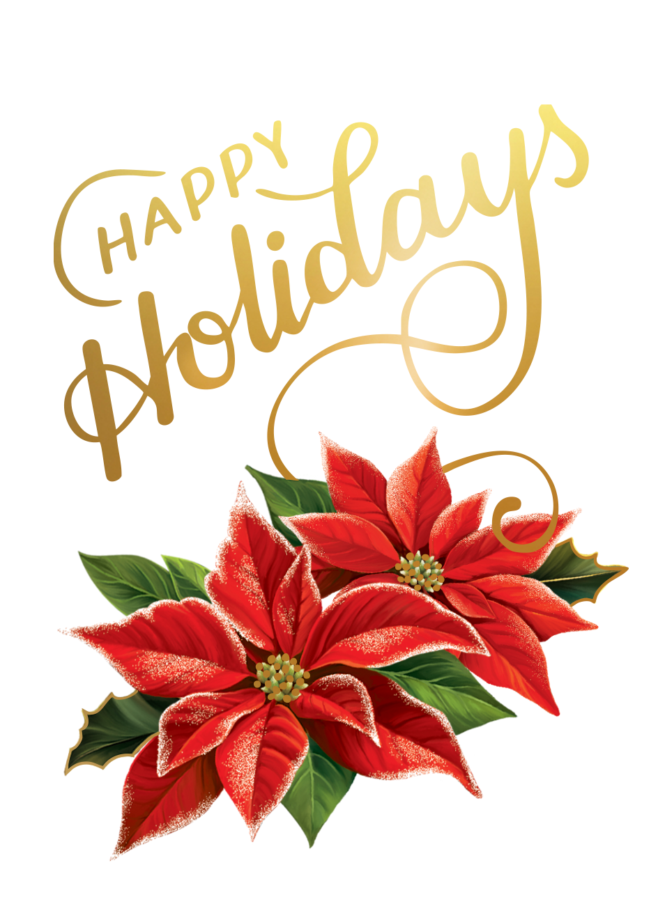 Festive Poinsettias Card