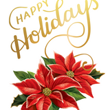 Festive Poinsettias Card
