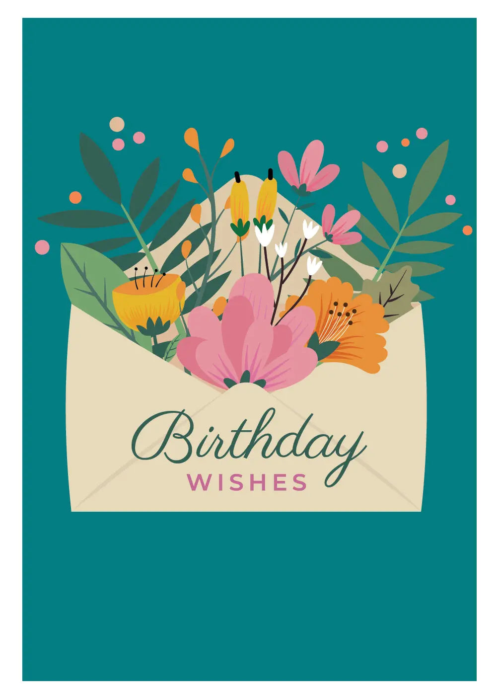 Floral Envelope Birthday Card Freshcut Paper