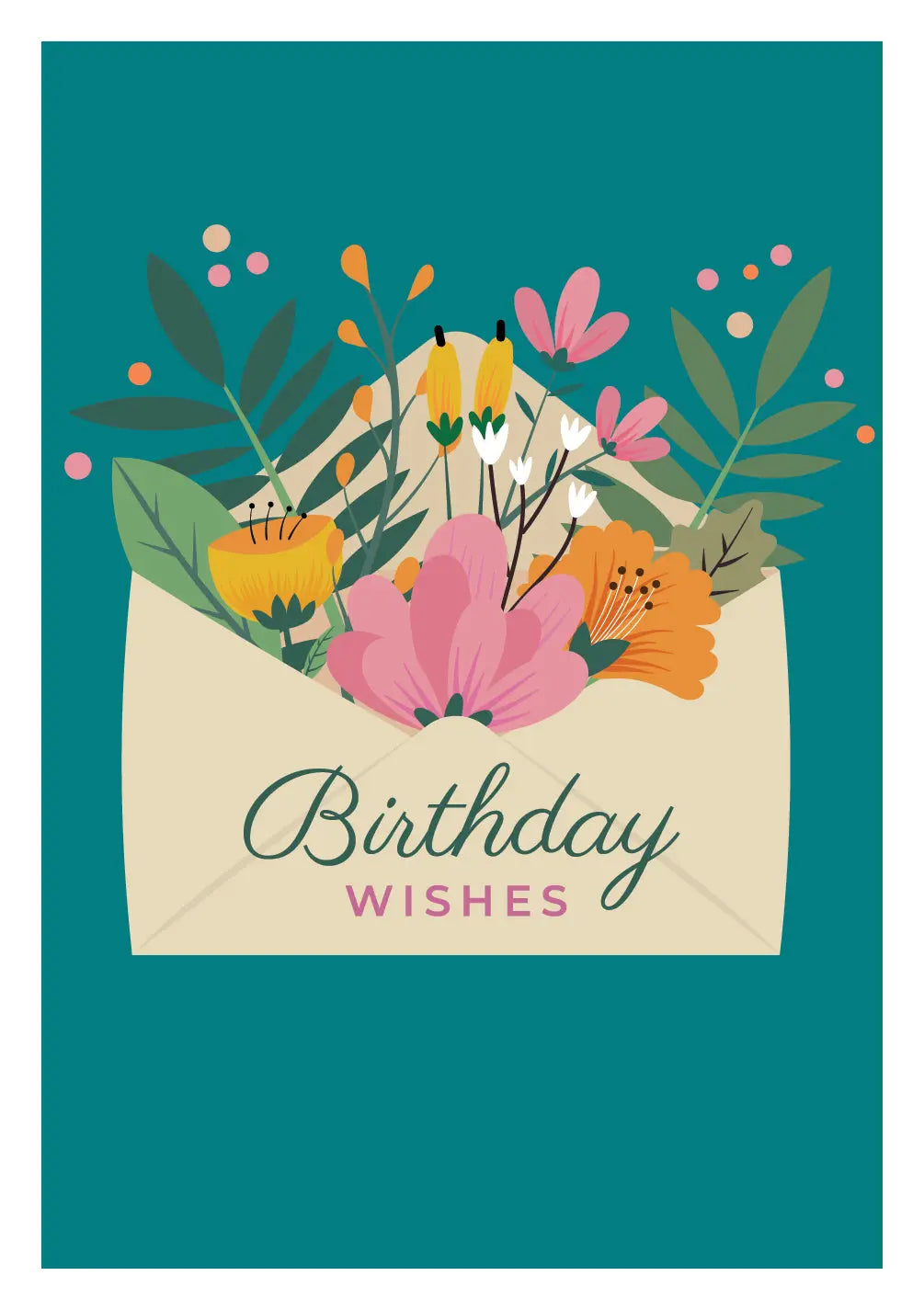 Floral Envelope Birthday Card Freshcut Paper