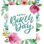 Floral Frame Birthday Card Freshcut Paper