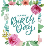 Floral Frame Birthday Card Freshcut Paper