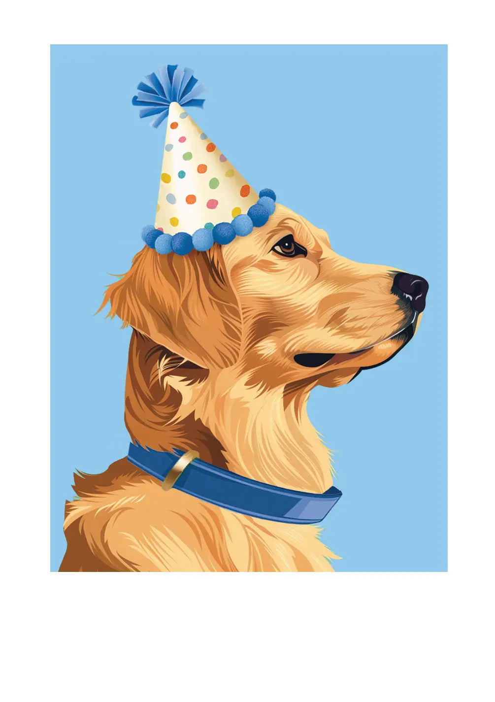 Birthday Golden Retriever Card Freshcut Paper