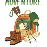 Green Backpack Adventure Card - FreshCut Paper
