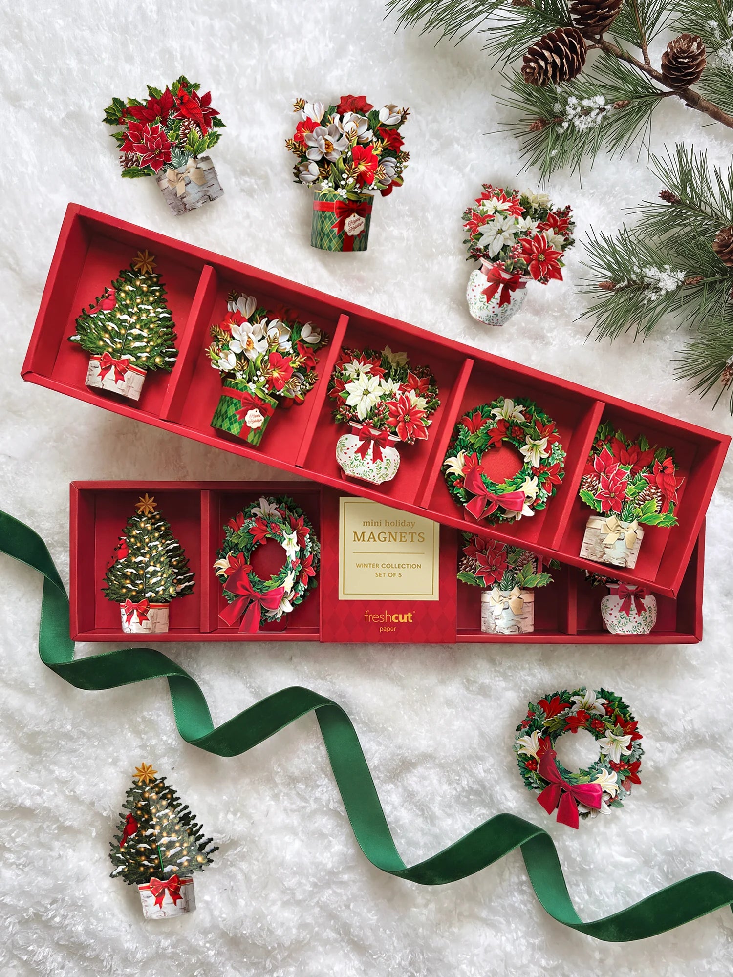 Floral Magnets: Holiday Collection