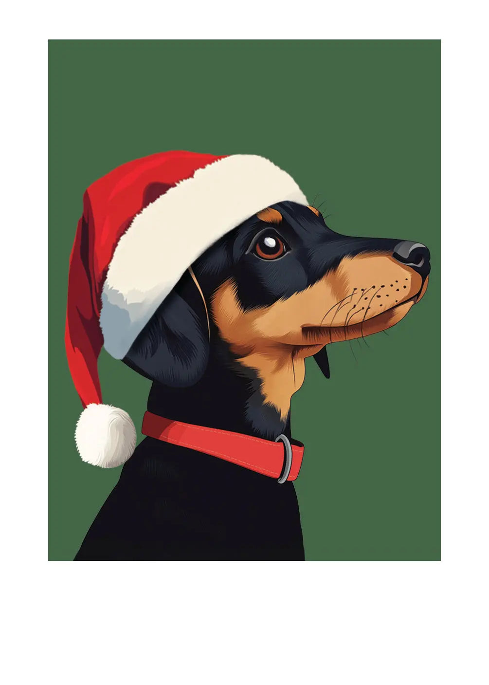 Holiday Dachshund Card FreshCut Paper