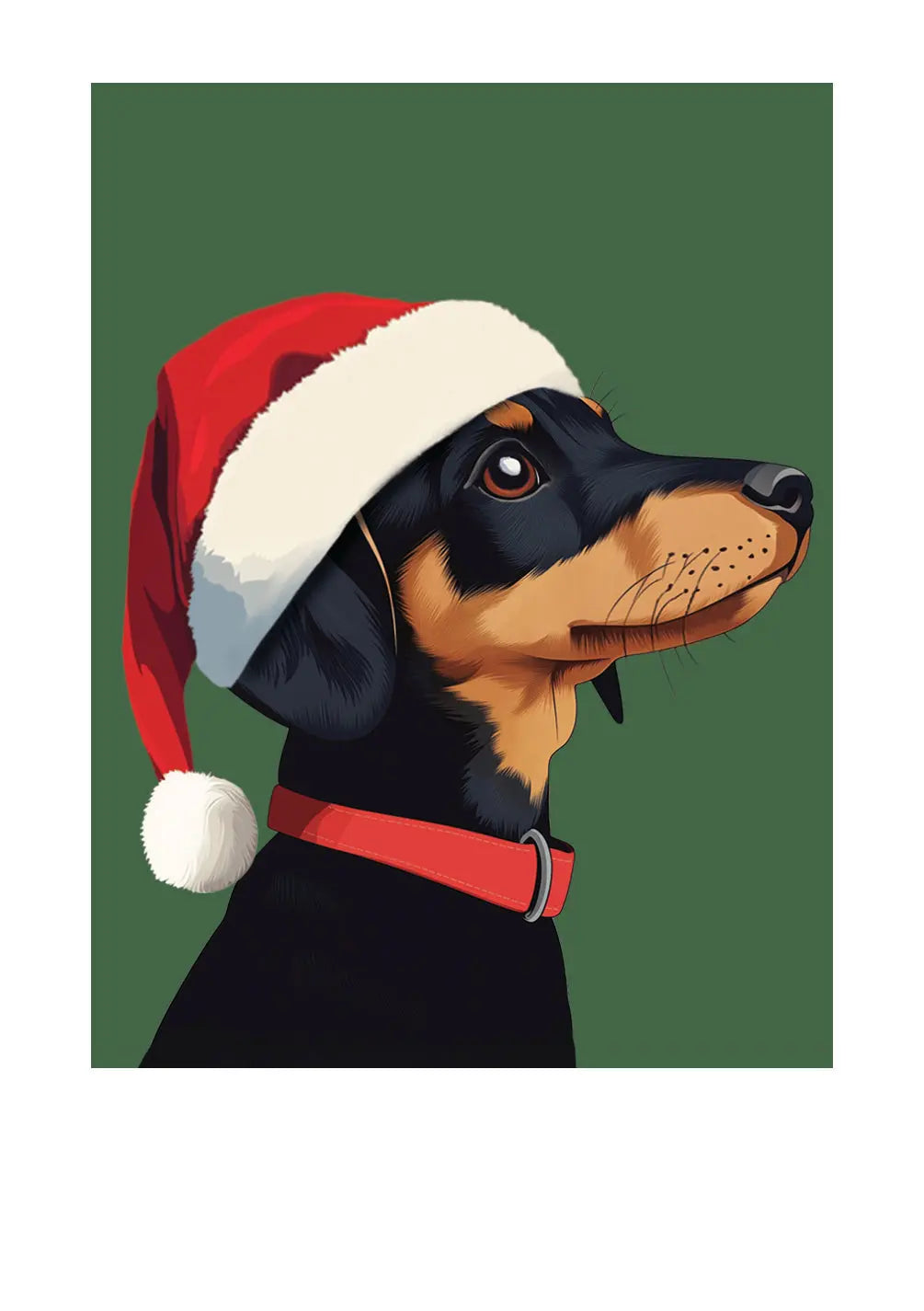 Holiday Dachshund Card FreshCut Paper