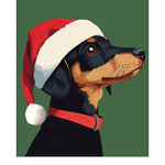Holiday Dachshund Card FreshCut Paper