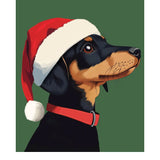 Holiday Dachshund Card FreshCut Paper