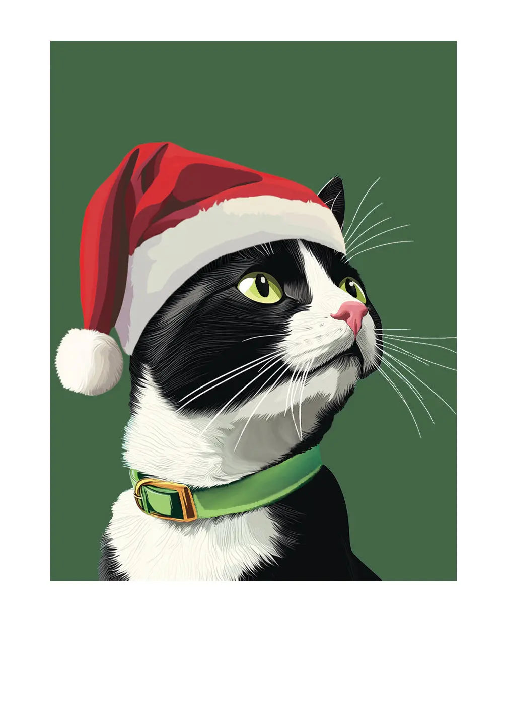 Holiday Tuxedo Cat Card FreshCut Paper