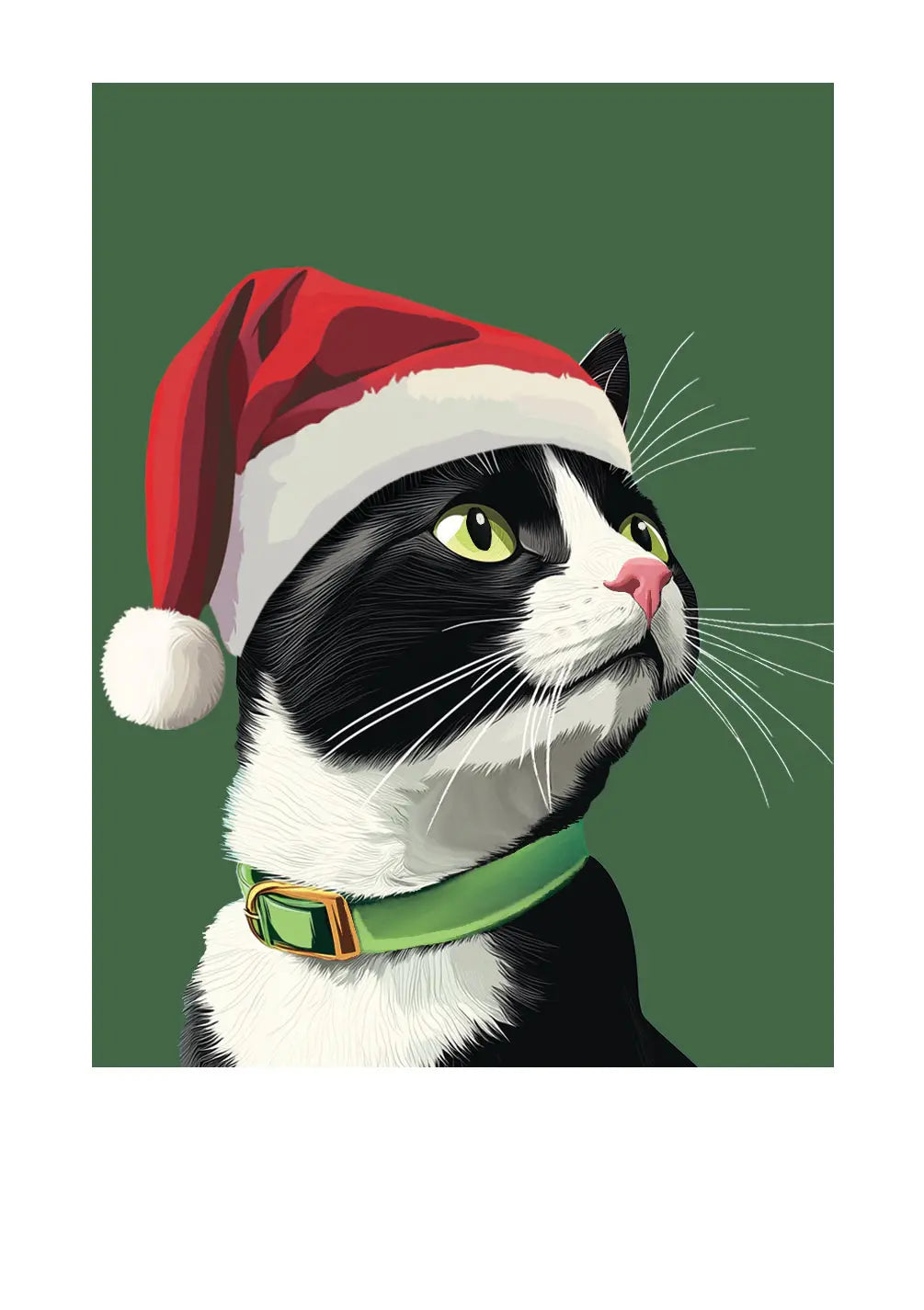 Holiday Tuxedo Cat Card FreshCut Paper