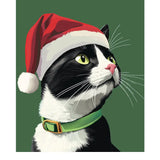 Holiday Tuxedo Cat Card FreshCut Paper