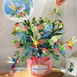 Hummingbird Oasis Bouquet + Suncatcher Set