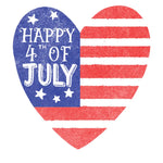 4th of July Heart Card - FreshCut Paper