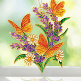 Lavender & Butterflies Bouquet + Suncatcher Set