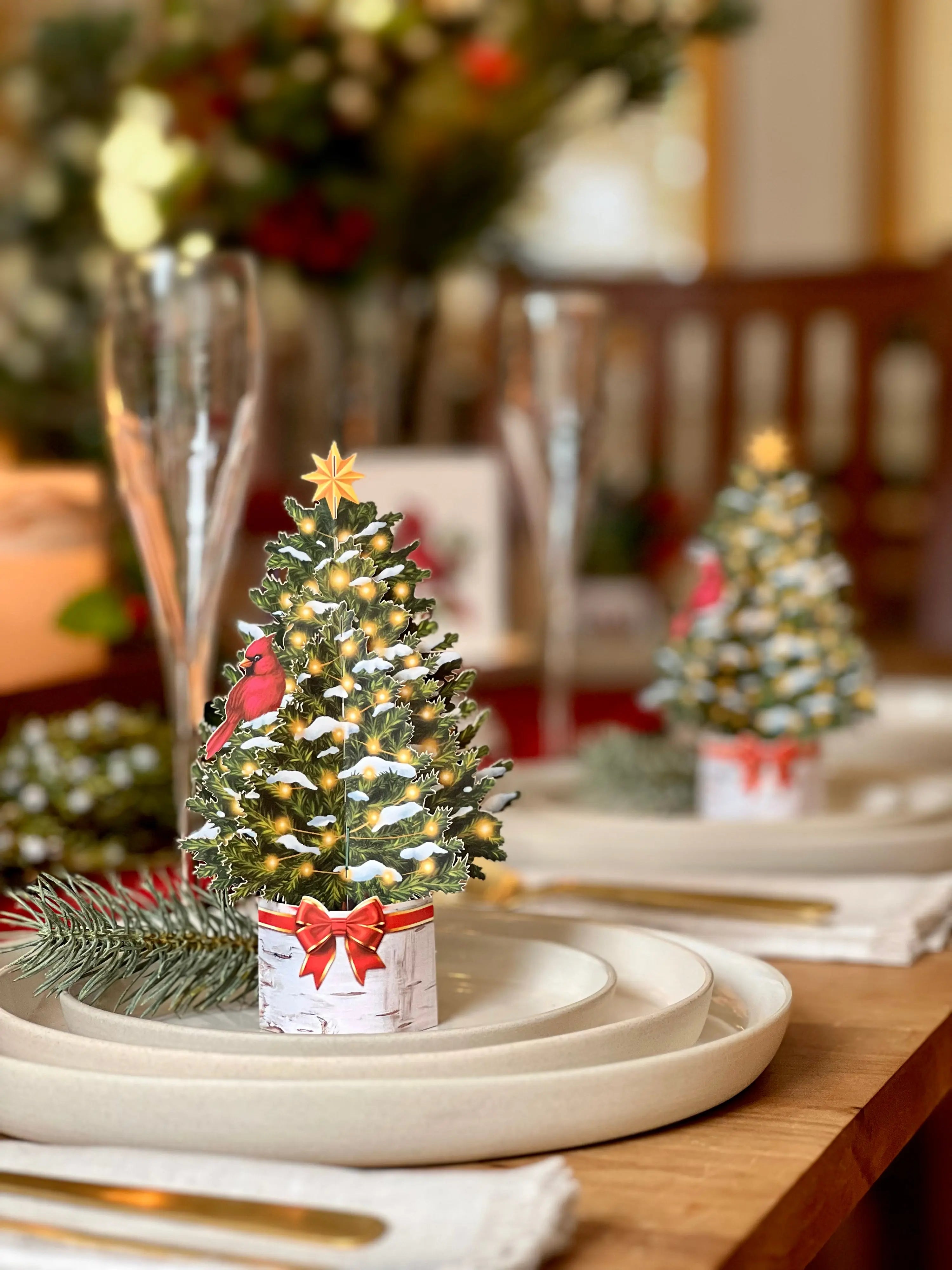 Mini Merry Tree with Red Bow