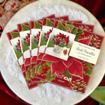 Mini Birch Poinsettia Pop-Up Card - FreshCut Paper