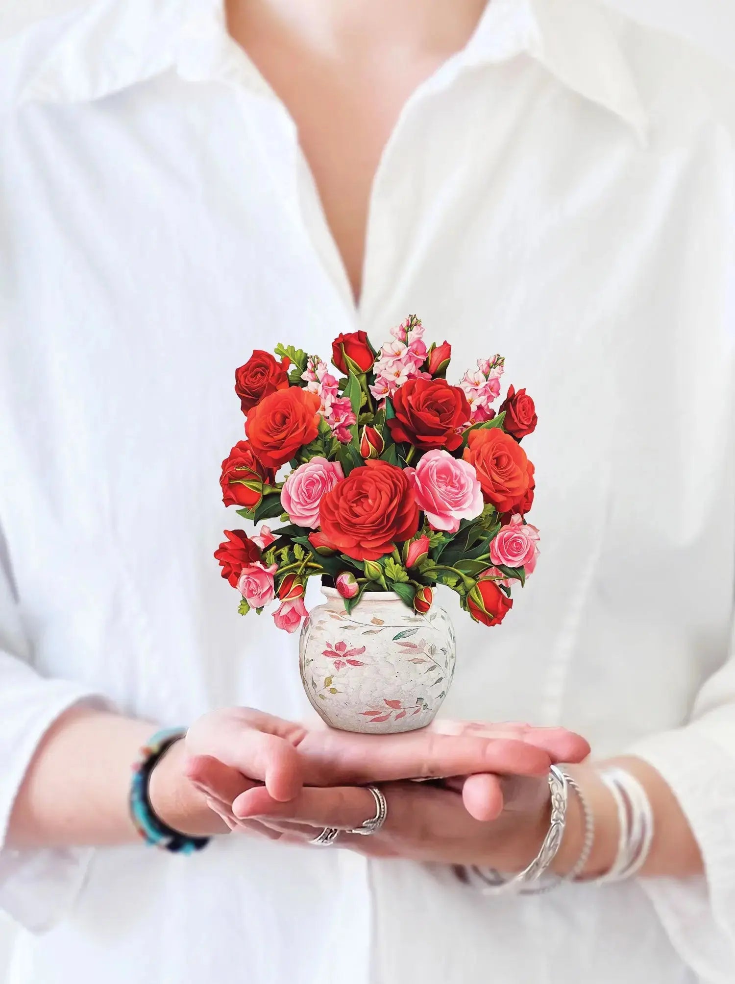 Mini Blooming Roses Pop-Up Card broken listing FreshCut Paper