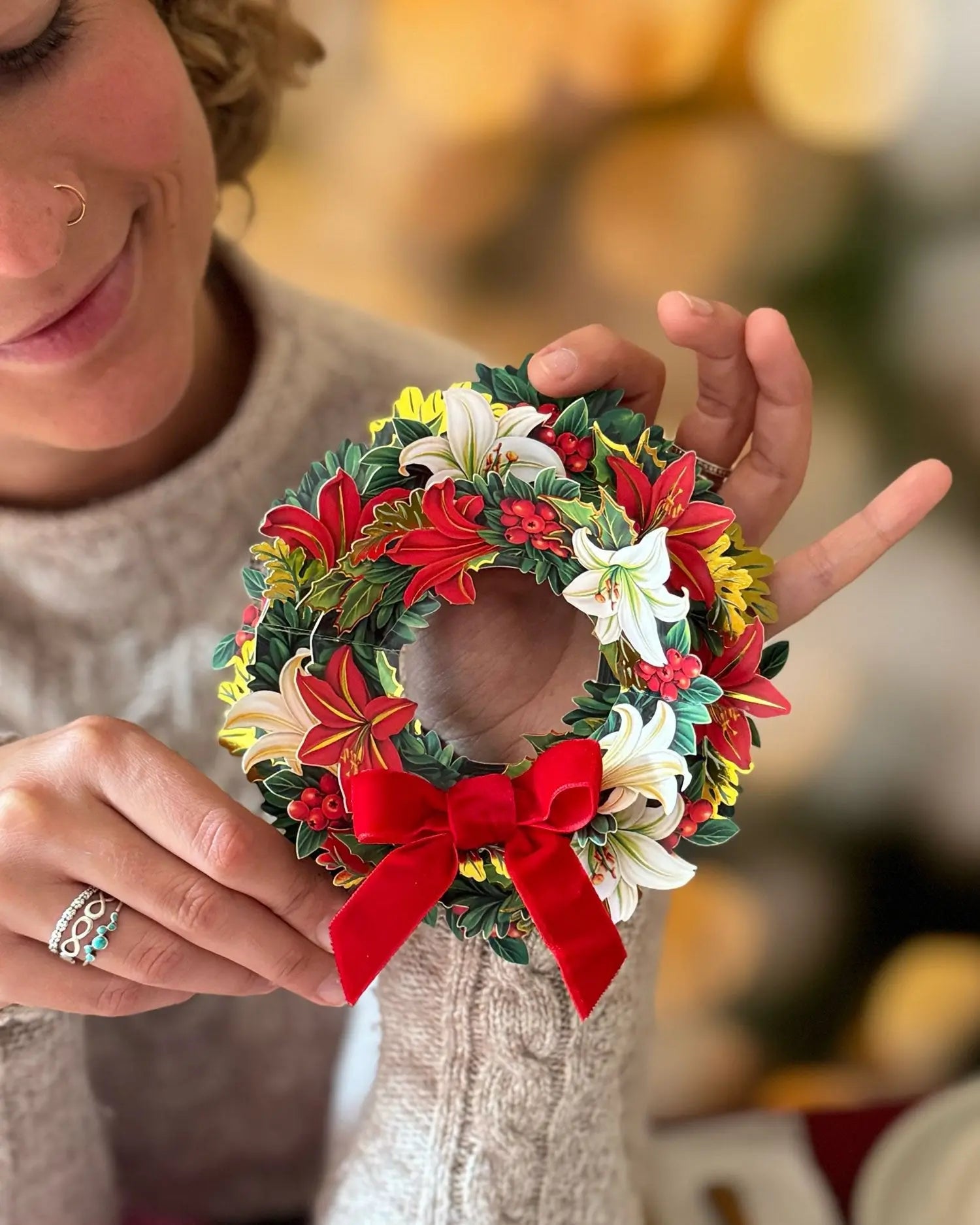 Mini Winter Joy Wreath with model