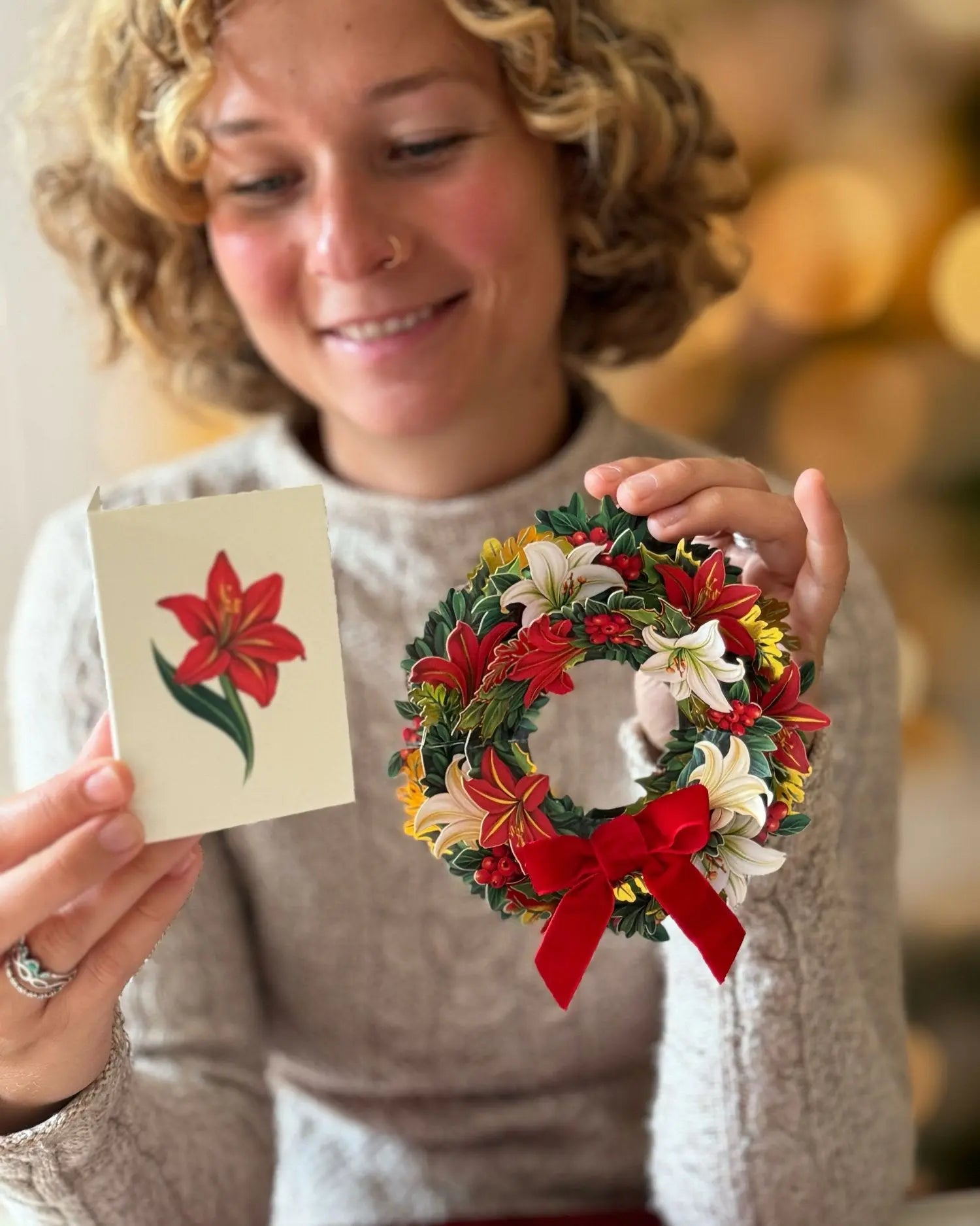 Mini Winter Joy Wreath with model