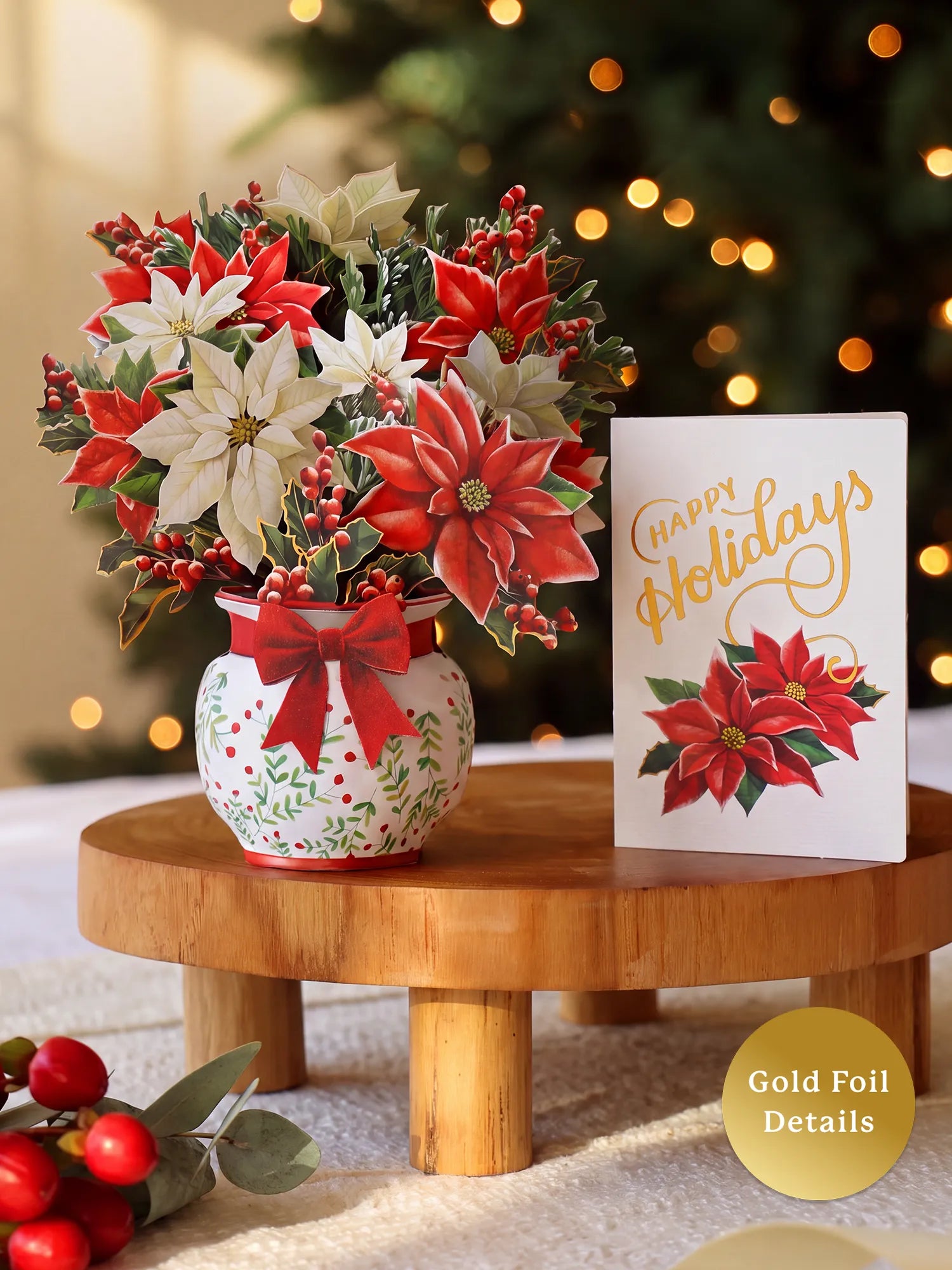 Mini Festive Poinsettias
