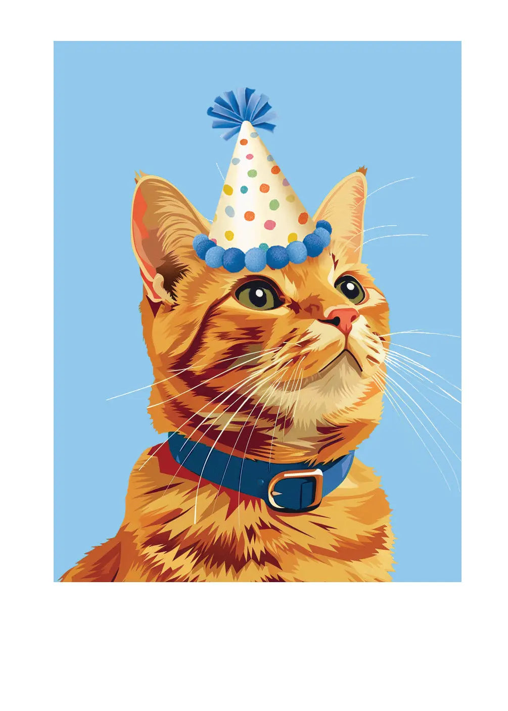 Birthday Orange Tabby Cat Card Freshcut Paper