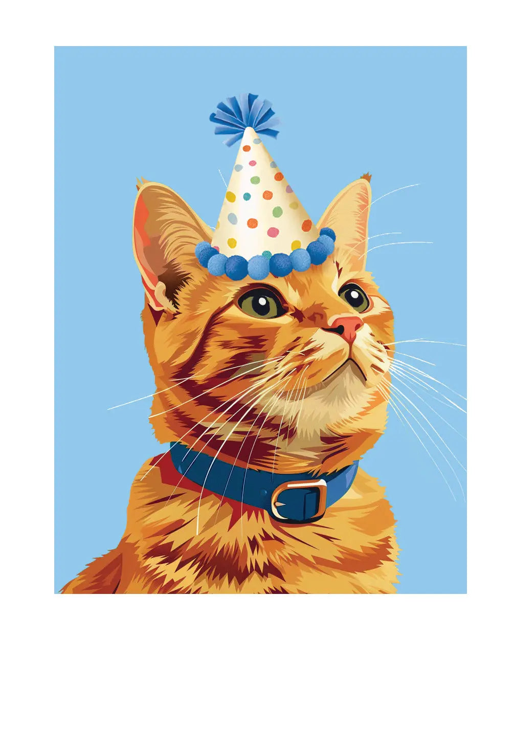 Birthday Orange Tabby Cat Card Freshcut Paper