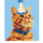 Birthday Orange Tabby Cat Card Freshcut Paper
