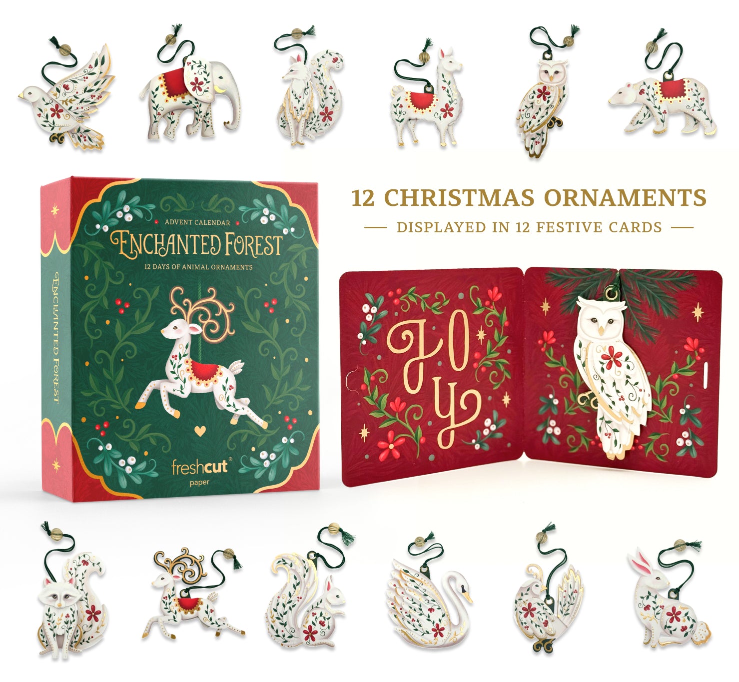 12 Days of Enchanted Forest Ornaments