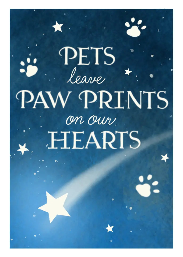 Pet Paw Prints on Heart Card - FreshCut Paper