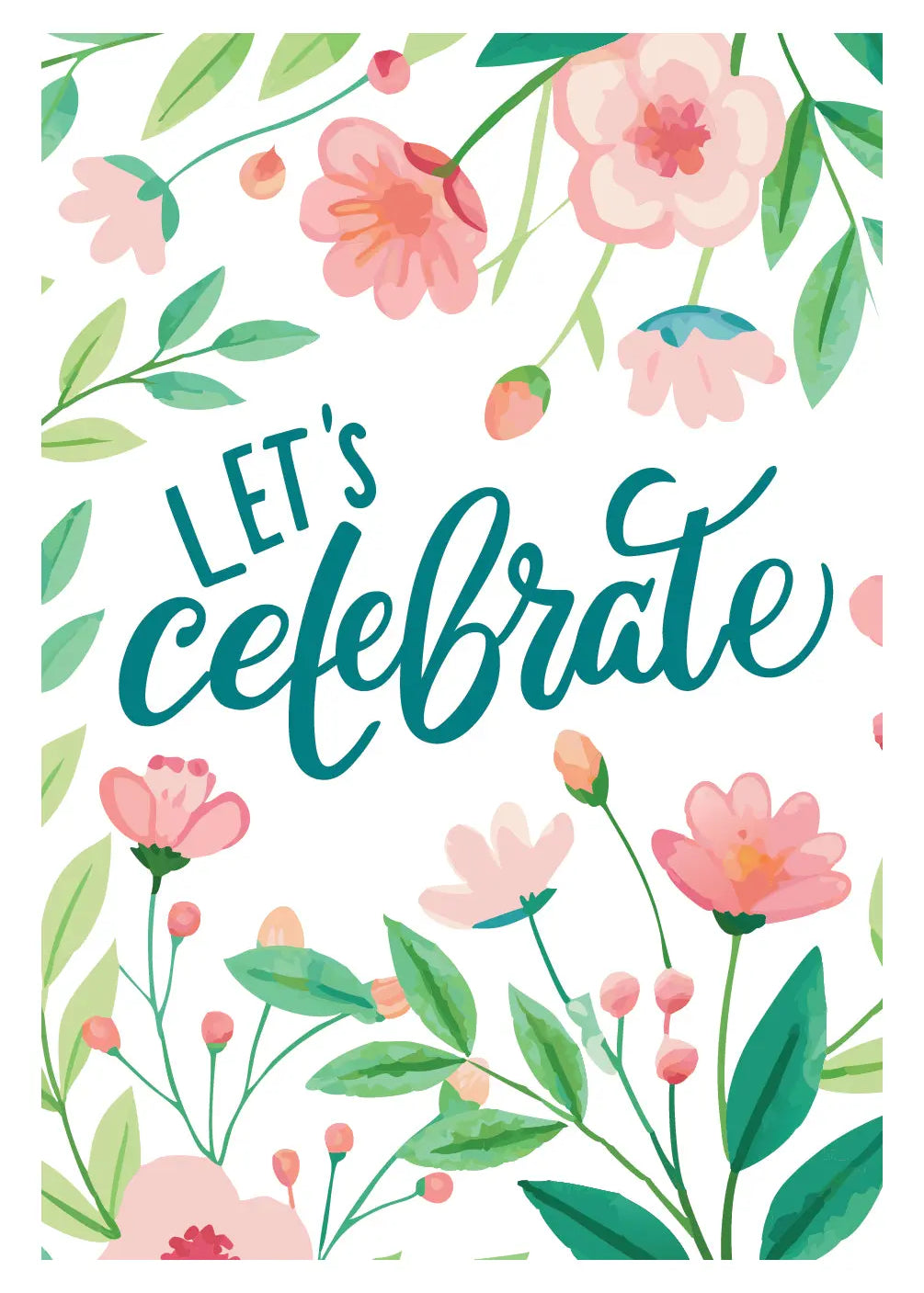 Pink Blooms Celebration Card Freshcut Paper