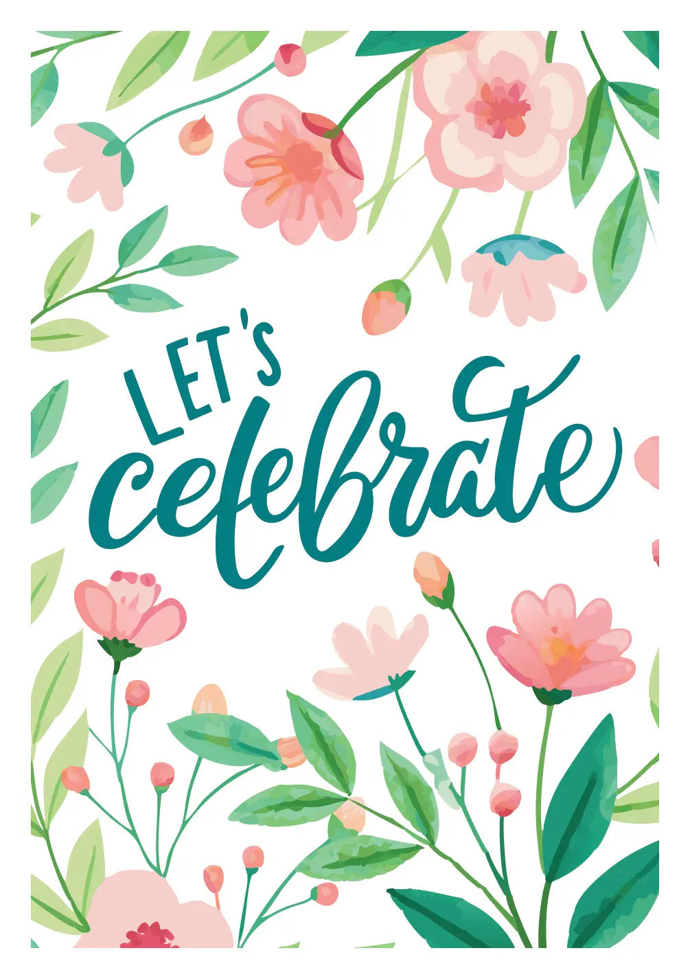 Pink Blooms Celebration Card Freshcut Paper