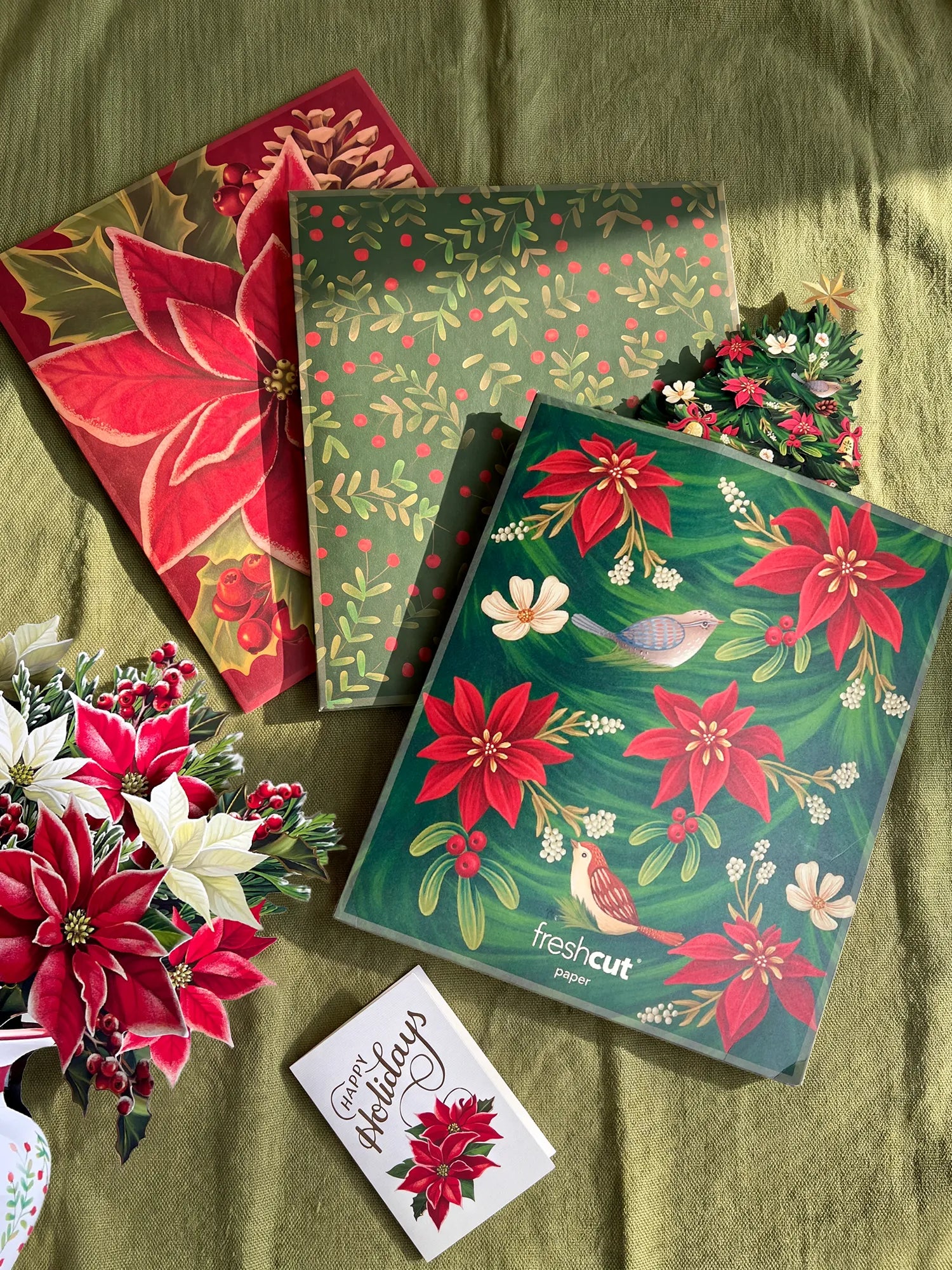 Poinsettias & Pine