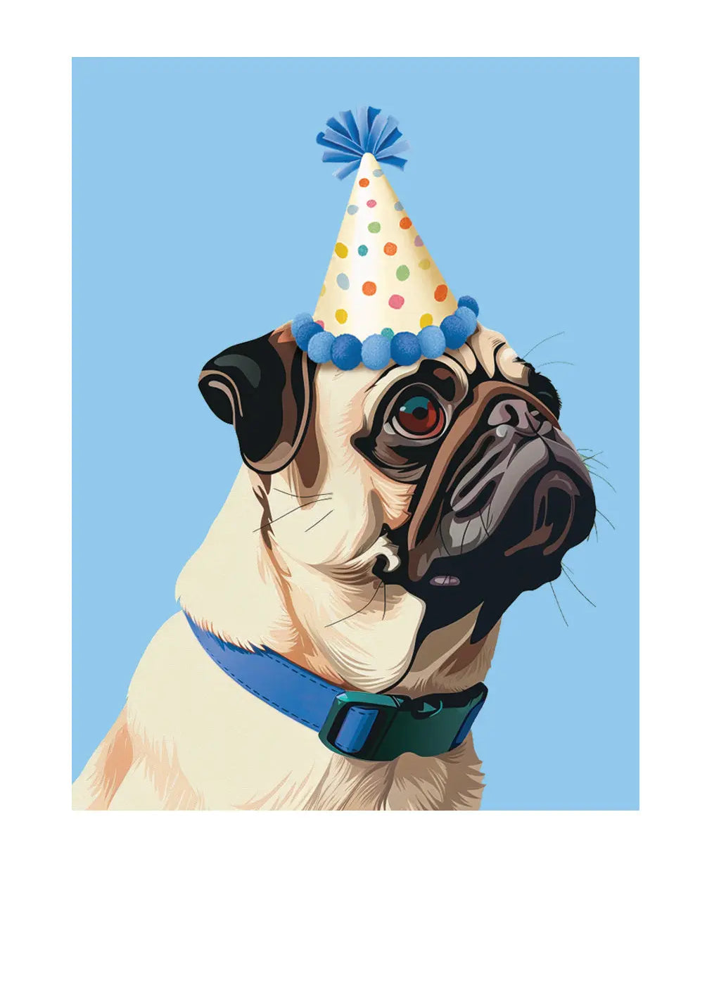 Birthday Pug Card Freshcut Paper