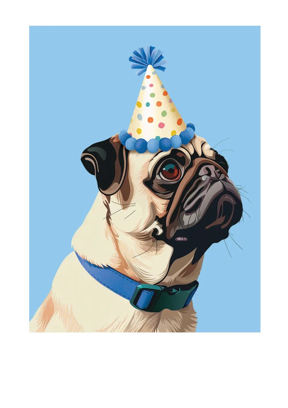 Birthday Pug Card Freshcut Paper