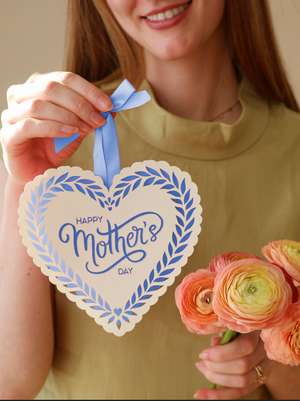 Mother's Day Blue Heart