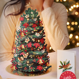 Twinkling Poinsettia Light-Up Tree