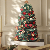 Twinkling Poinsettia Light-Up Tree