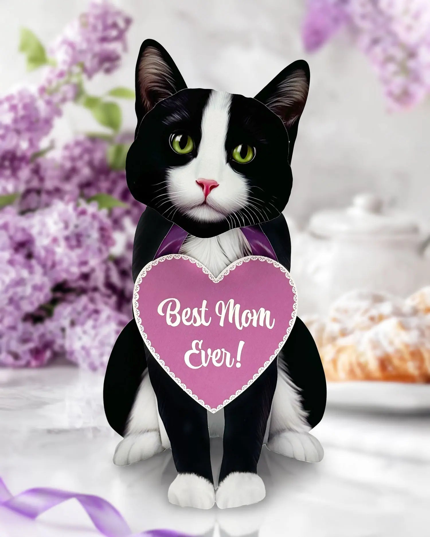 Mother's Day Tuxedo Cat Pop-Up Card - FreshCut Paper