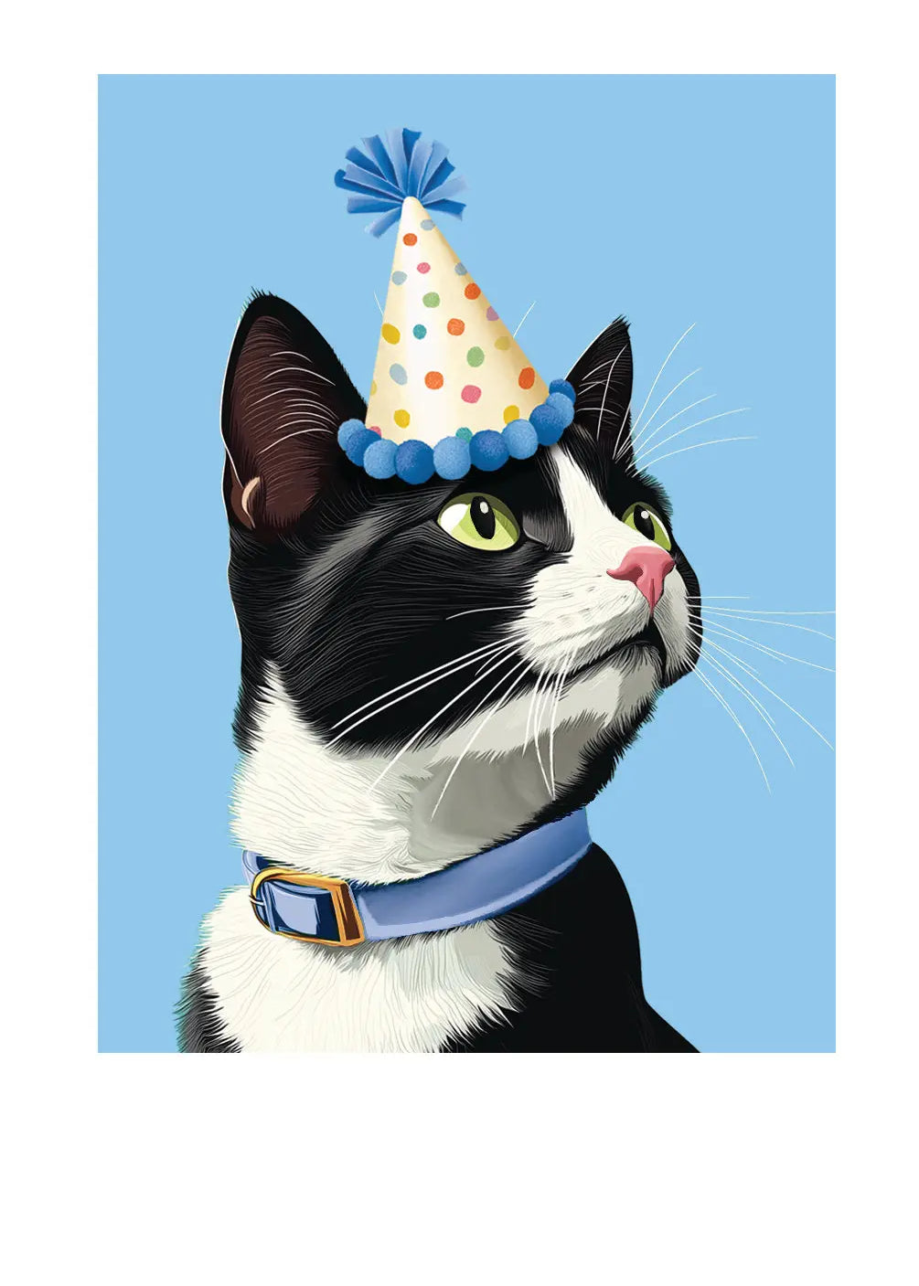 Birthday Tuxedo Cat Card Freshcut Paper