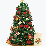 Twinkling Poinsettia Light-Up Tree