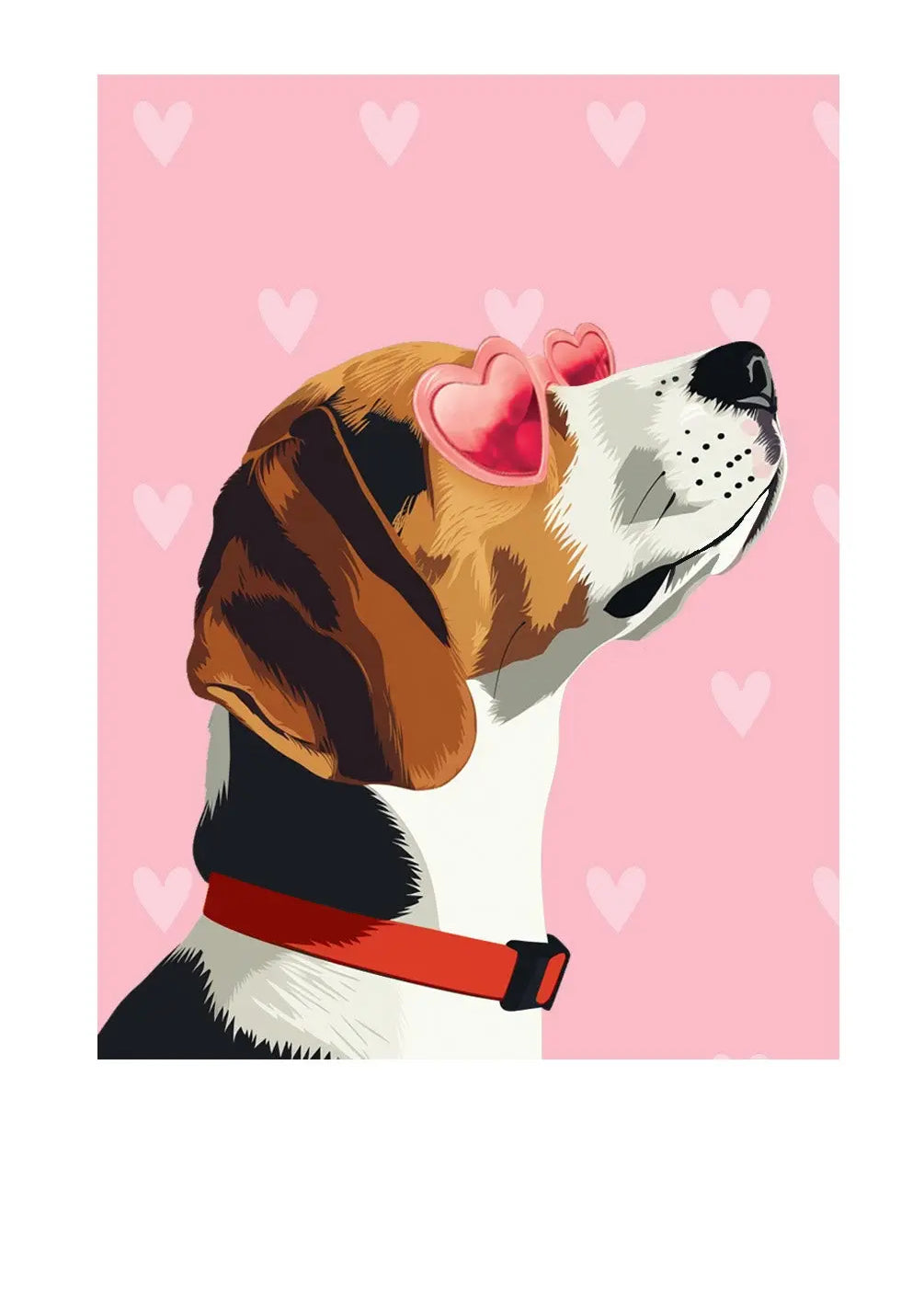 Valentine's Day Beagle Card - FreshCut Paper