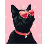 Valentine's Day Black Cat Card - FreshCut Paper