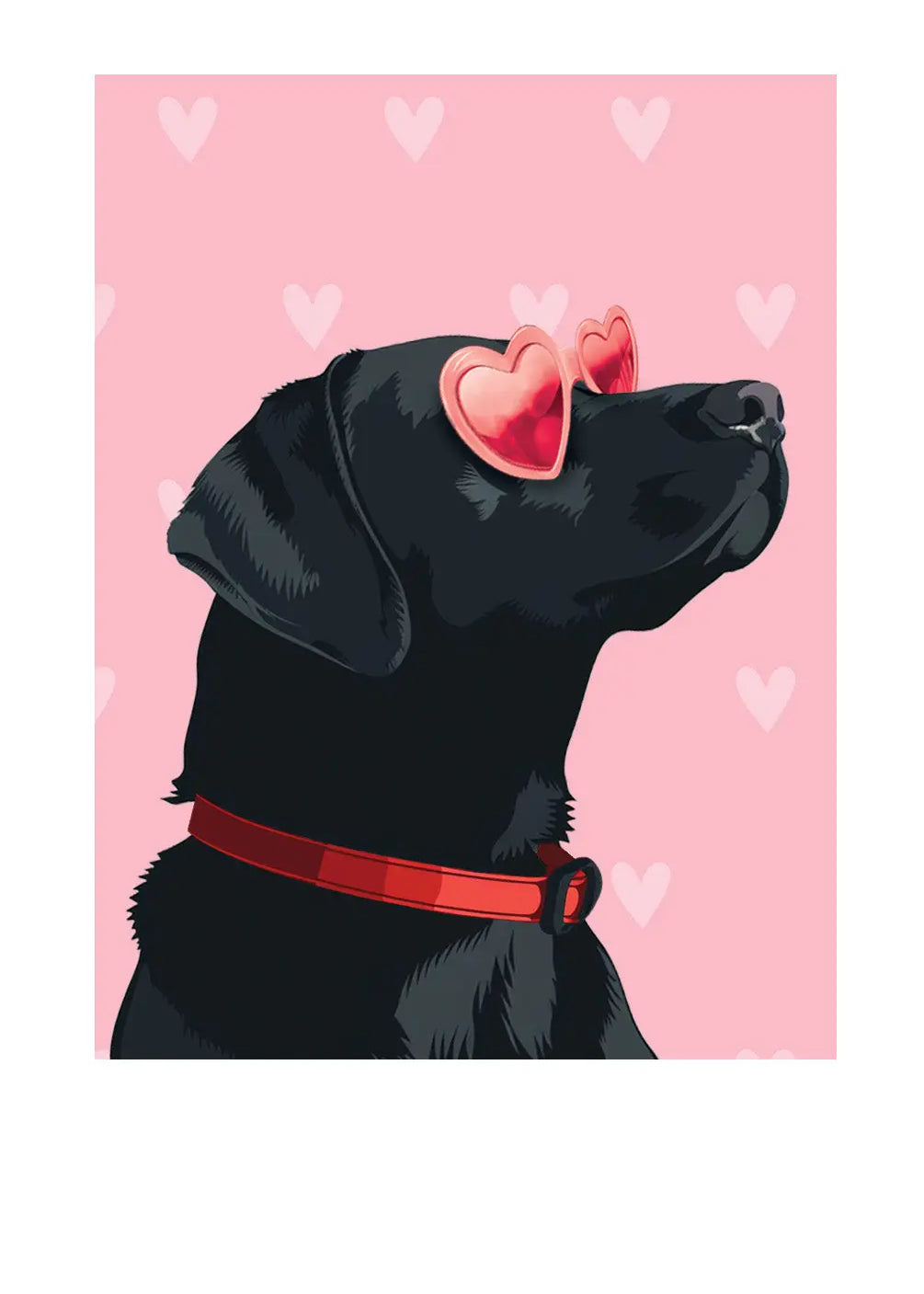 Valentine's Day Black Lab Card - FreshCut Paper