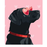 Valentine's Day Black Lab Card - FreshCut Paper