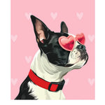 Valentine's Day Boston Terrier Card - FreshCut Paper