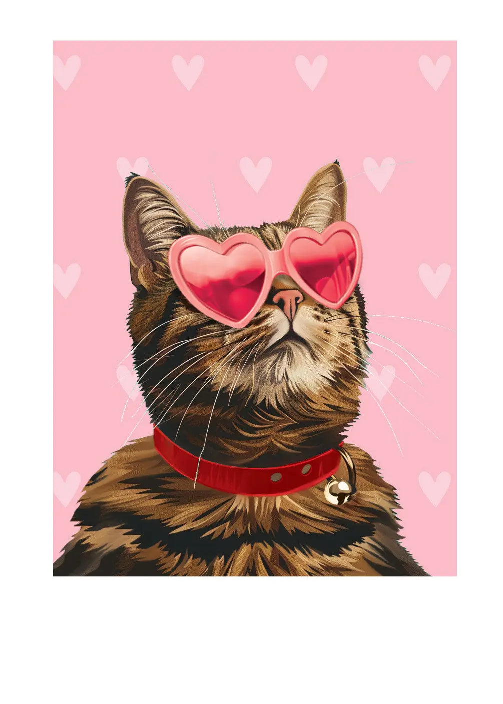 Valentine's Day Brown Tabby Card - FreshCut Paper